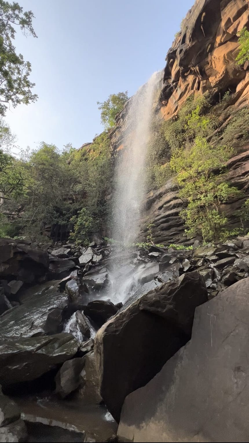 the waterfall