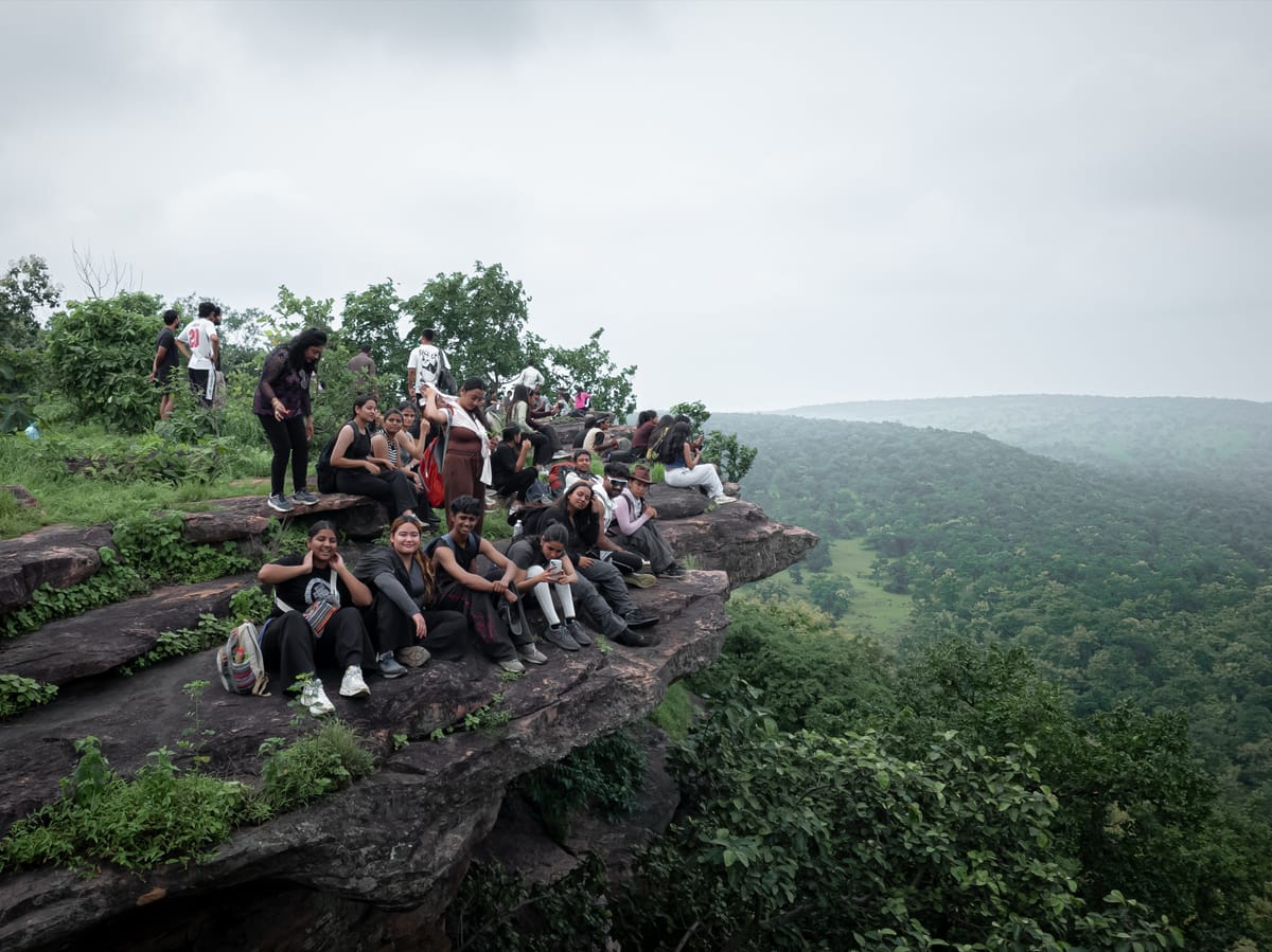 the ledge over the valley